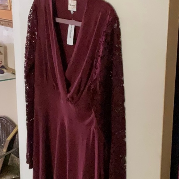 DRESS BARN Beyond Ashley Lace Sleeves Dress Large - Picture 3 of 4
